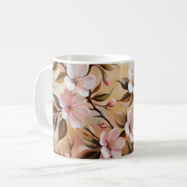 Bloeiende tak badhanddoeken koffiemok