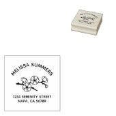 Bloeiende Tak Boog Adres Rubberstempel (Gestempeld)