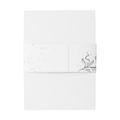 Bloeiende tak en inktdruppels Uitnodiging Invit Uitnodigingen Wikkel (Achterkant Voorbeeld)