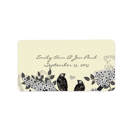 bloeiende tak etiket (Voorkant)