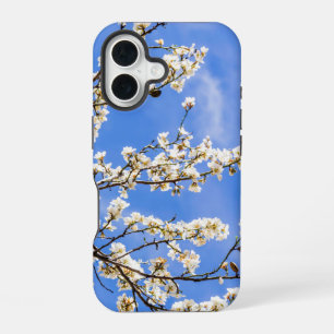 Bloeiende tak minimalistische botanische afbeeldin iPhone 16 hoesje