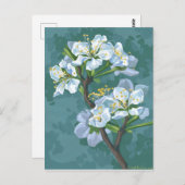 Bloeiende tak van de appelboom briefkaart (Voorkant / Achterkant)