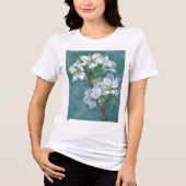 Bloeiende tak van de appelboom Tri-Blend shirt (Voorkant)