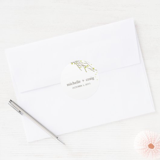 Bloeiende takken begunstigen Stickers - Limoen (Envelop)