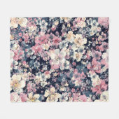 Bloeiende takken: waterverf naadloos patroon fleece deken (Voorkant (Horizontaal))