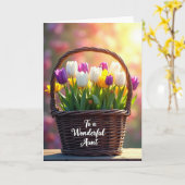 Bloeiende Tantes Dag Kaart (Gele Bloem)