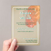 Bloeiende tijdloze romantische prachtige bruiloft acryl uitnodigingen (Insitu (Draagbaar))