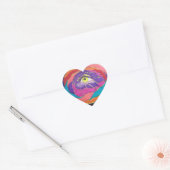 bloeiende topkwaliteit hart sticker (Envelop)
