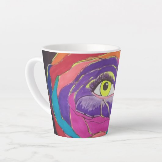 bloeiende topkwaliteit latte mok (Linkerhoek)