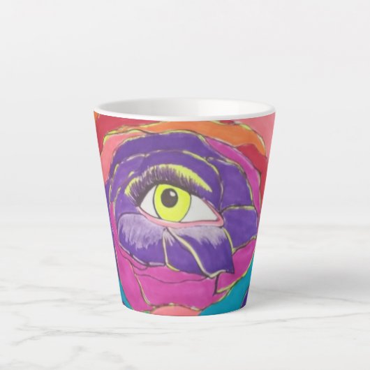 bloeiende topkwaliteit latte mok (Voorkant)