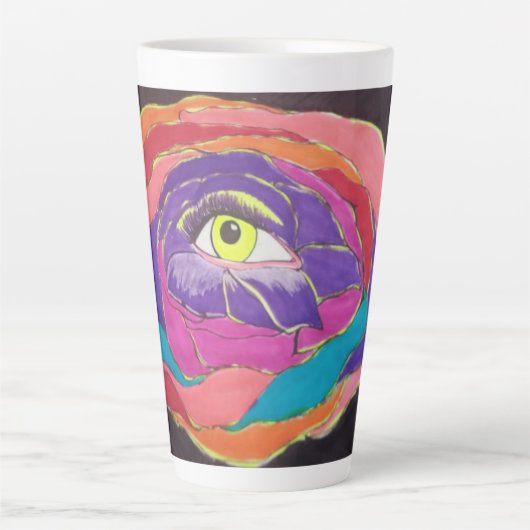 bloeiende topkwaliteit latte mok (Voorkant)