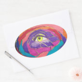 bloeiende topkwaliteit ovale sticker (Envelop)