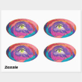 bloeiende topkwaliteit ovale sticker (Vel)