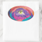 bloeiende topkwaliteit ovale sticker (Tas)