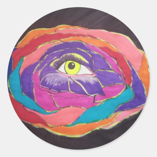 bloeiende topkwaliteit ronde sticker (Voorkant)