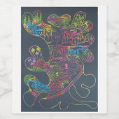 bloeiende topkwaliteit wijn etiket (Enkel label)