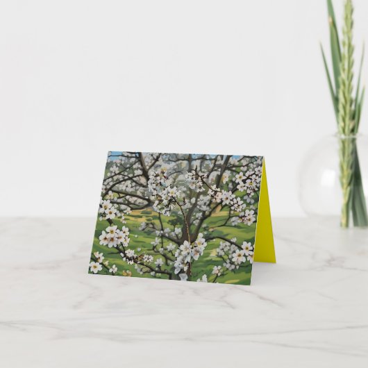 Bloeiende Tree Folded Wenskaart Kaart (Voorkant)