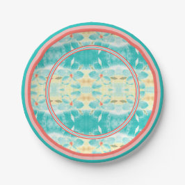 Bloeiende trouwdag in papieren bordje