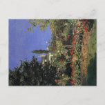 Bloeiende tuin in Sainte Adresse - Claude Monet Briefkaart<br><div class="desc">Show mensen uw stijl en verfijning met deze reproductie van een kunstwerk getiteld "Blossoming Garden In Sainte Adresse" van Claude Monet. Landschap met een tuin met bloemen. Geschilderd circa 1900.</div>