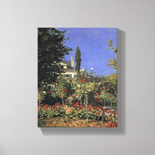 Bloeiende tuin in Sainte Adresse - Claude Monet Canvas Afdruk (Voorkant)