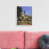 Bloeiende tuin in Sainte Adresse - Claude Monet Canvas Afdruk (Insitu (Woonkamer))