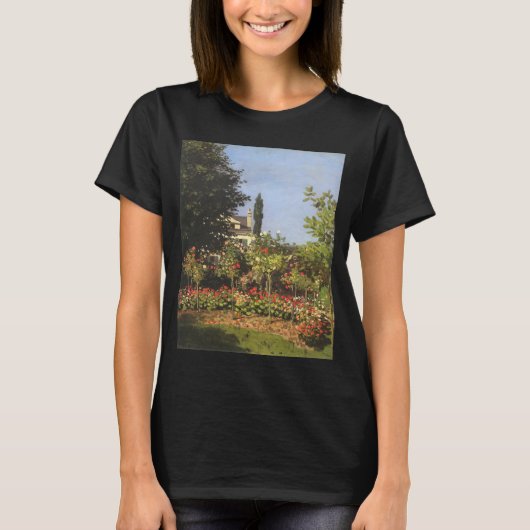 Bloeiende tuin in Sainte Adresse door Claude Monet T-shirt (Voorkant)