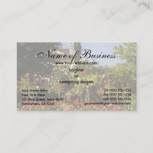 Bloeiende tuin in Sainte-Adresse door Claude Monet Visitekaartje