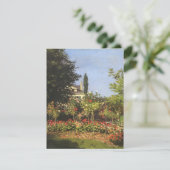 Bloeiende tuin in Sainte Adresse van Claude Monet (Staand voorkant)