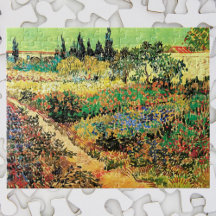 Bloeiende tuin met pad door Vincent van Gogh