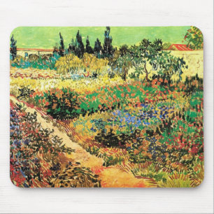 Bloeiende tuin met pad door Vincent van Gogh Muismat