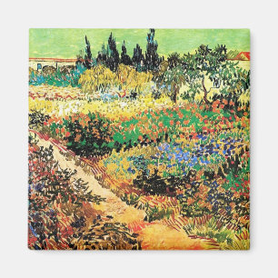 Bloeiende tuin met pad, Vincent van Gogh Magneet
