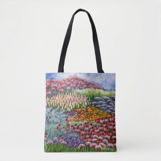 Bloeiende Tuin/Tuin in augustus Kunstwerk/Schilder Tote Bag (Voorkant)