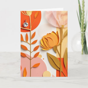 Bloeiende Tuin van Uitgeknipt Papier Kaart
