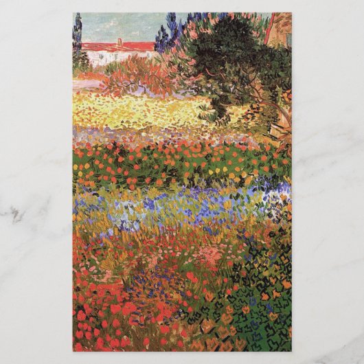 Bloeiende tuin, Vincent van Gogh Briefpapier (Voorkant)