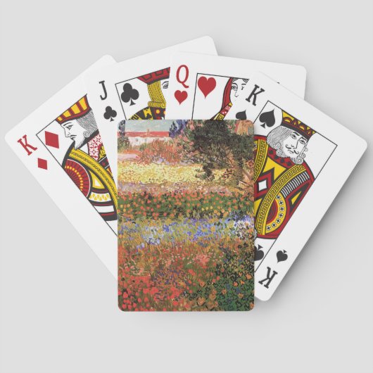 Bloeiende tuin, Vincent van Gogh. Pokerkaarten (Achterkant)