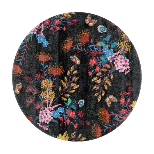 Bloeiende Tuin Vlinders Vrijheidsstijl Snijplank (Voorkant)