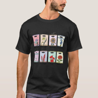 Bloeiende Tuin Zaadpakket  Bloemen Illustr T-shirt