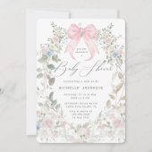 Bloeiende Tuinbogen Pastel Baby shower Kaart (Voorkant)