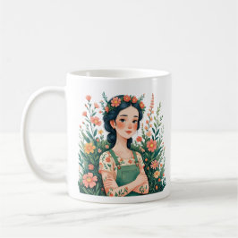 Bloeiende Tuinier - Dame Tuinier met Bloemen Koffiemok