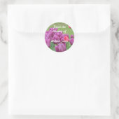 Bloeiende Tulpen Bloemen Aangepaste Naam Boek Labe Ronde Sticker (Tas)