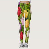 Bloeiende Tulpen Pop Mode Leggings 3 (Voorkant)