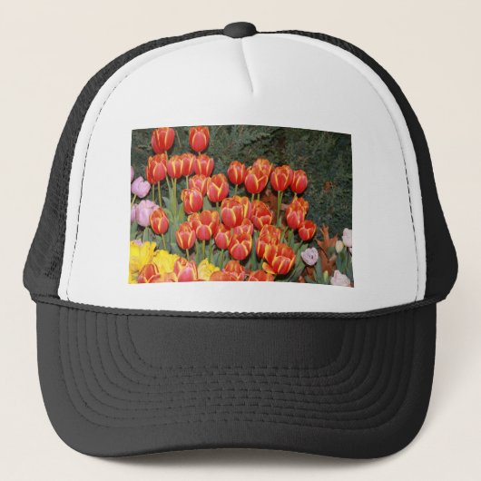 Bloeiende tulpen! trucker pet (Voorkant)