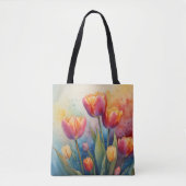 Bloeiende tulpen waterverf Tas (Voorkant)