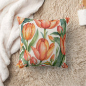 Bloeiende tulpenelegantie kussen (Deken)