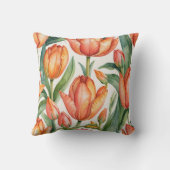 Bloeiende tulpenelegantie kussen (Achterkant)