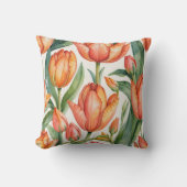 Bloeiende tulpenelegantie kussen (Voorkant)