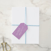 Bloeiende Typografie Lavendel Lila Bruidsmeisjesho Cadeaulabel (Met Touw)