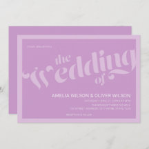 Bloeiende Typografie Lavendel Lila Bruiloft