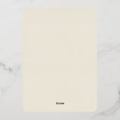 Bloeiende varens bruiloft folie uitnodiging (Achterkant)