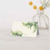 Bloeiende varens bruiloft plaatskaartje (Voorkant)